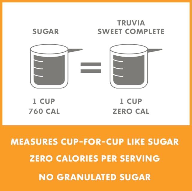 Truvia Sweet Complete Granulated All-Purpose Calorie-Free Sweetener from the Stevia Leaf, 16 oz Bag (Pack of 1)