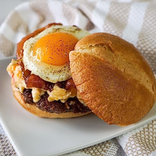 Hero Classic Hamburger Buns - Burger Buns | Net Low Carb Buns | High Fiber, 0g Net Carbs, 0g Sugar & 90 Calories Per Serving Burger Rolls (16 Buns, Pack of 2)