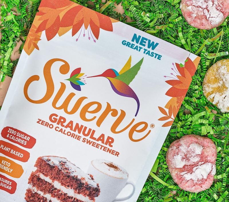 Swerve Ultimate Sugar Replacement Sweetener, Granular Sugar Substitute, Zero Calorie, Keto Friendly, Zero Sugar, Non-Glycemic, Gluten Free, 3 lbs Bag(Packaging May Vary)