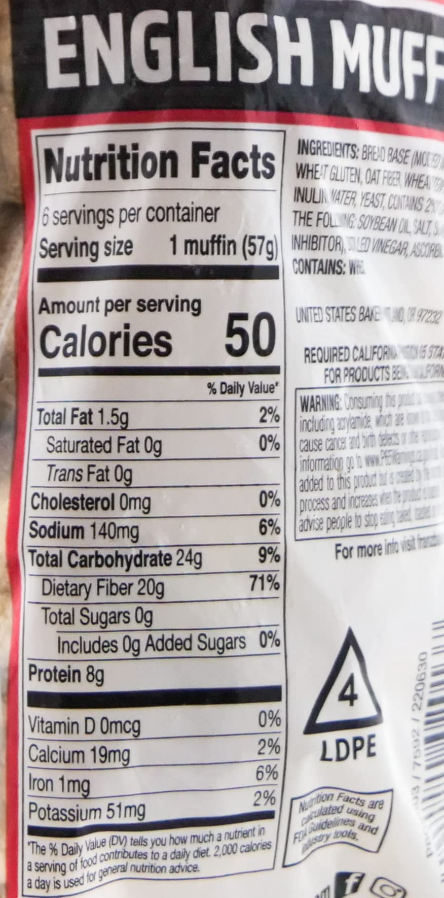 Franz Keto English Muffins - Low Net Carbs, Same Great Taste 2 Pack (2 x 12oz) with Keto Lifestyle Guide