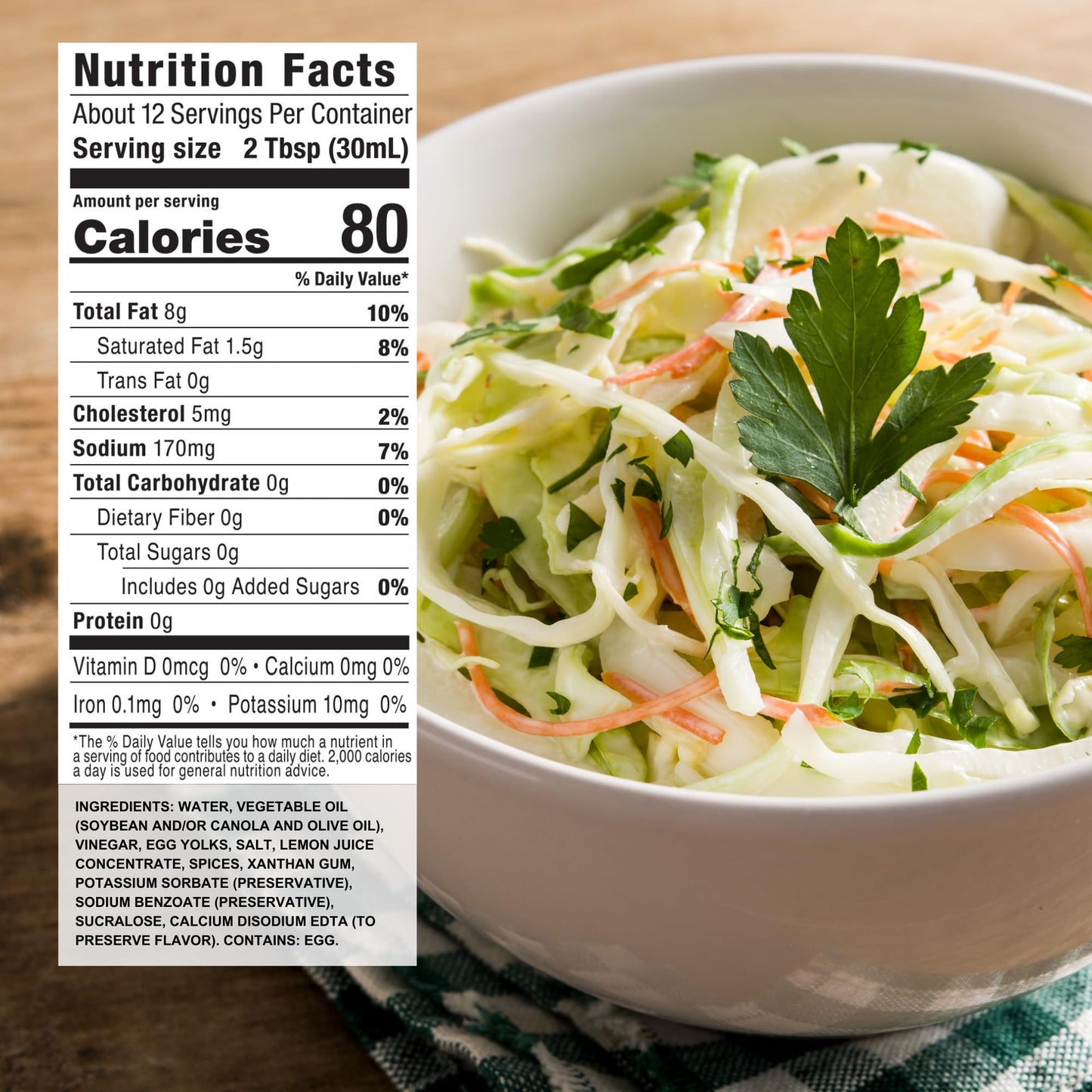 G Hughes Sugar Free Coleslaw Dressing - Sugar Free Cole Slaw Dressings, Gluten Free Salad Dressings, 0 Carb Salad Dressing, G Hughes Sugar Free Salad Dressings, No Sugar Added - 12 Oz (3-Pack)