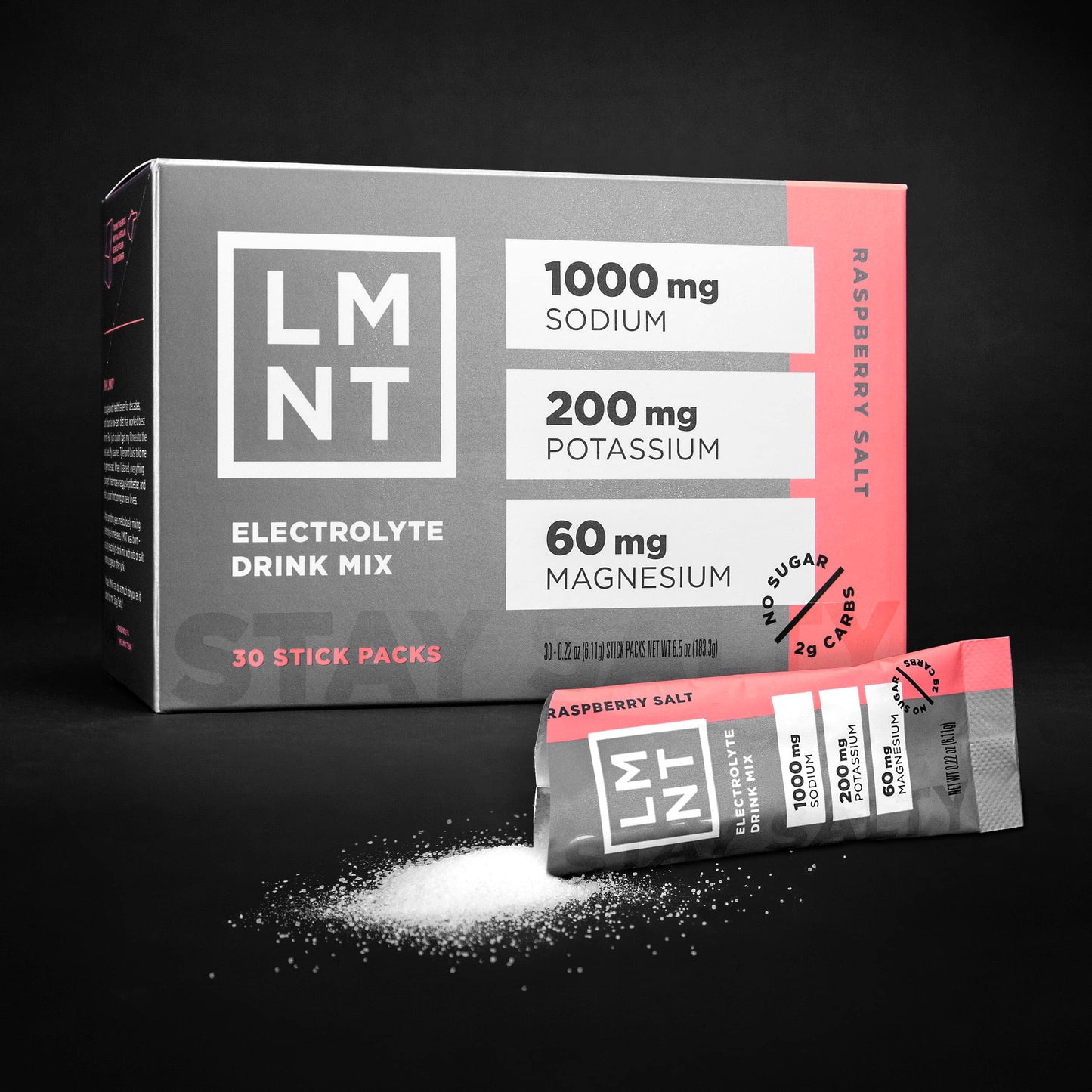LMNT Zero Sugar Electrolytes - Raspberry Salt | Drink Mix | 30-Count