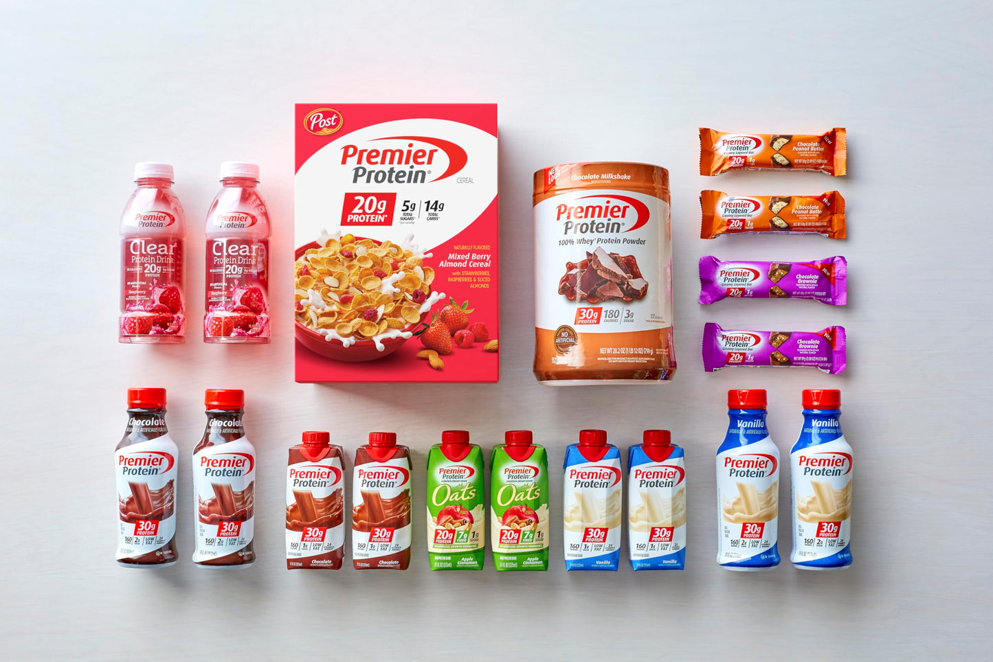 Post Premier Protein Mixed Berry Almond Cereal, Protein Cereal Flakes Mixed with Dried Berries and Sliced Almonds, Contains 20g of Protein Per Serving, 9 OZ Box