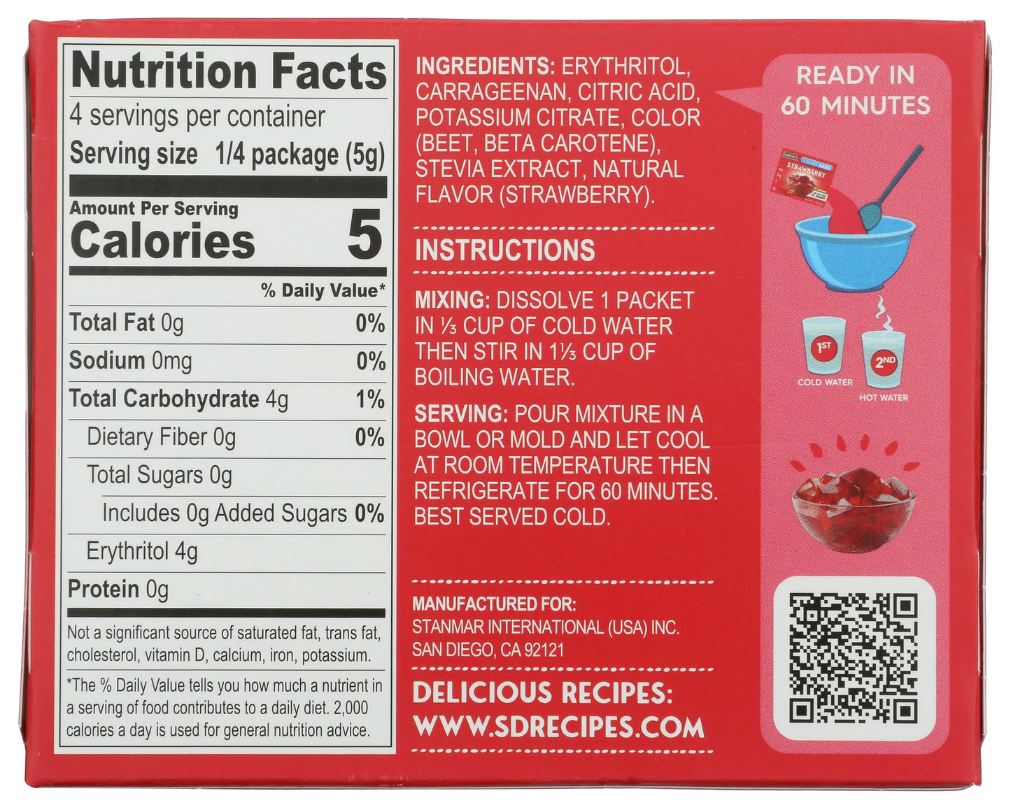 Simply Delish, Jel Dessert Strawberry, 0.7 Ounce