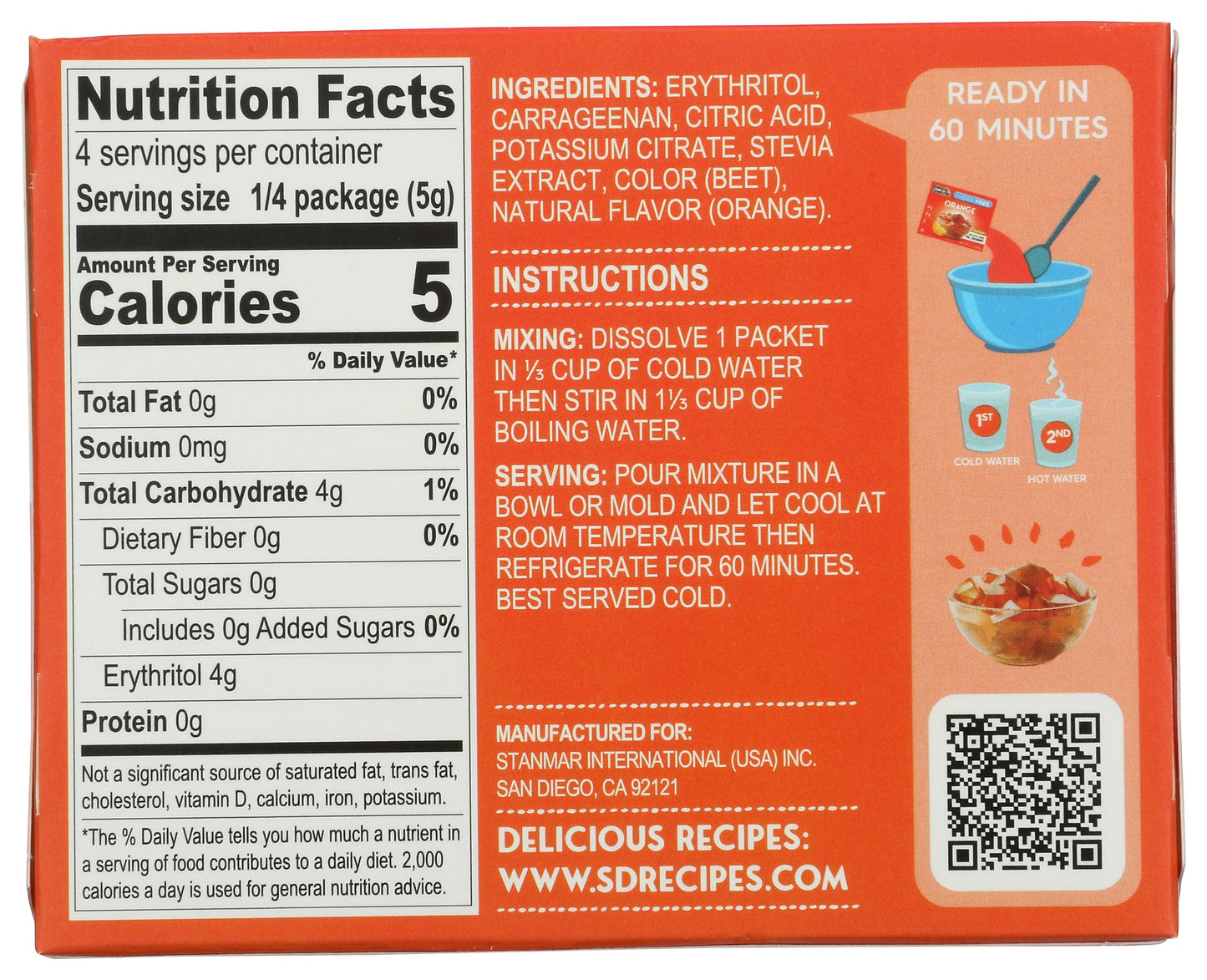 Simply Delish, Jel Dessert Orange, 0.7 Ounce