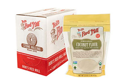 Bob's Red Mill Organic Coconut Flour, 16oz (Pack of 1) - Non GMO, Fair Trade Certified, Vegan, Keto Friendly, Paleo Friendly, Kosher