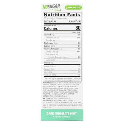 No Sugar Keto Cups, Dark Chocolate Mint, 30 Cups, Diabetic safe treat, Low Net Carb (1g), Sugar Free (0g) Keto Fat Bomb Snacks with 7g Healthy Fat - Gluten Free, All Natural, Non-GMO