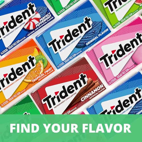 Trident Sugar Free Gum, Watermelon Twist Flavor, 3 Packs (42 Pieces Total)