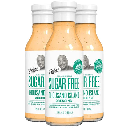 G Hughes Sugar Free Thousand Island Dressing - Thousand Island Salad Dressings, Low Carb Thousand Island, Gluten Free Salad Dressings - 12 Oz. (3-Pack)