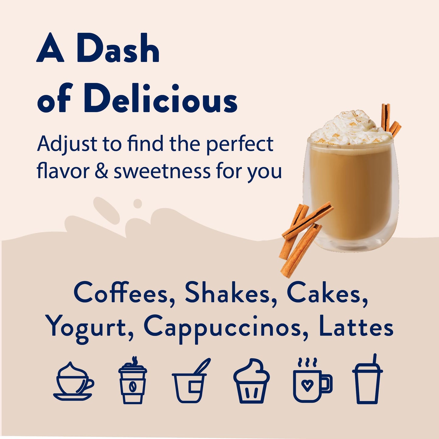 Jordan's Skinny Syrups Sugar Free Syrup, Cinnamon Dolce Syrup, 12.6 oz, Zero Sugar and Zero Calorie Flavoring for Coffee, Protein Shake, Cocktail or Mocktail Drinks and More, Naturally Sweetened Line