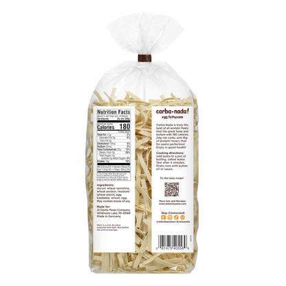 Al Dente Carba-Nada Variety Pack – Lower Carb, High Protein Pasta. Includes Egg Fettuccine & Roasted Garlic Fettuccine. Keto-Friendly, Artisanal, Non-GMO, Cage-Free Eggs, 10oz Bags (Pack of 2).