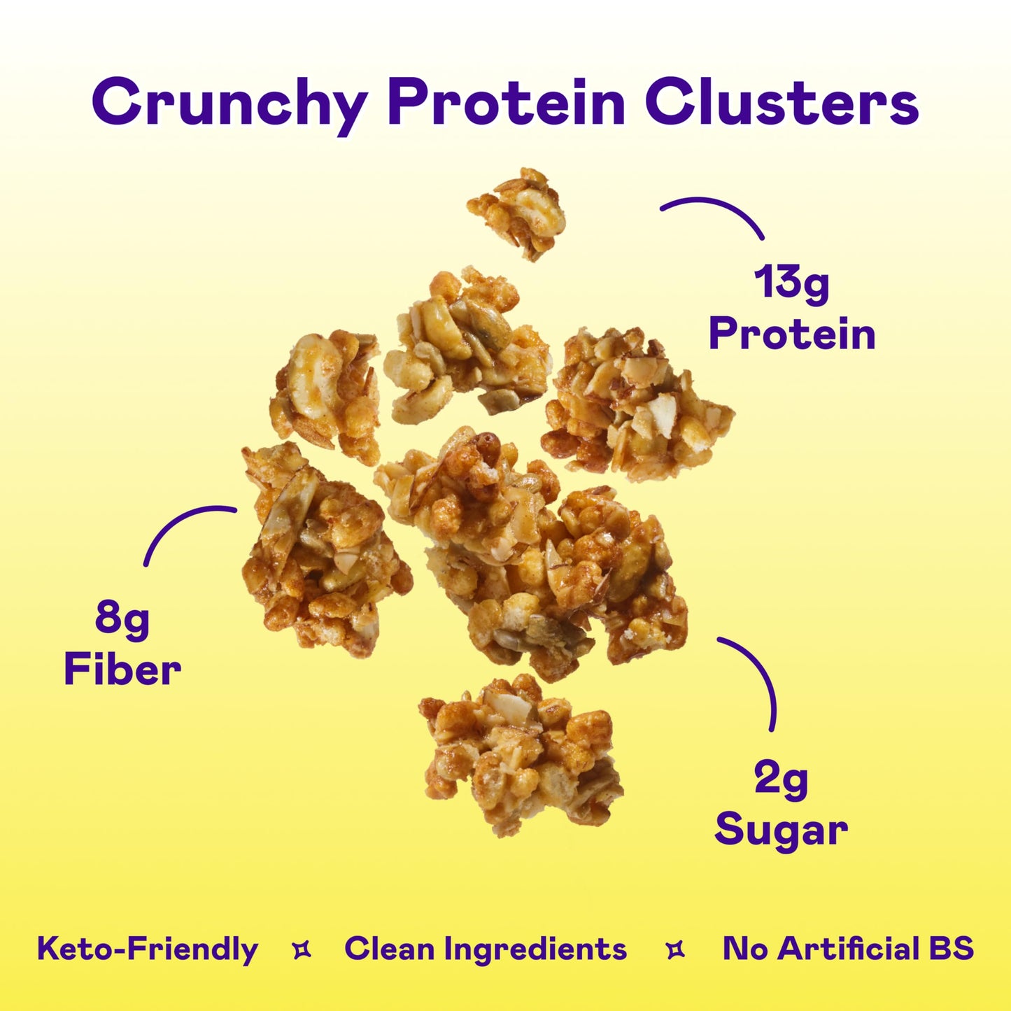 Magic Spoon Protein Granola - High Protein Granola, Keto Friendly, Low Sugar, Grain Free, Healthy Breakfast or Quick Snack (3 bags of Honey Almond)