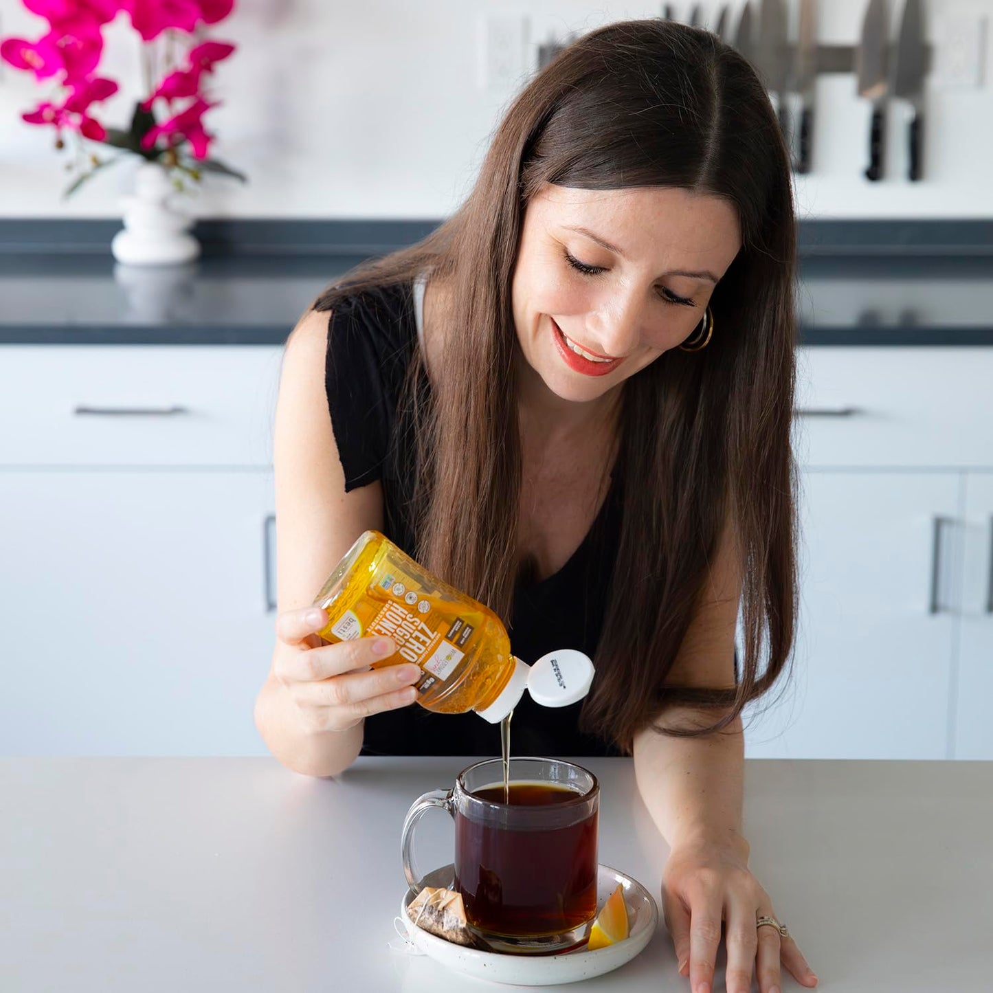 Wholesome Yum Zero Sugar Honey Substitute (Keto Honey) - Natural Sugar Free Honey Alternative With Monk Fruit & Allulose - Zero Net Carbs, Non GMO, Gluten Free, No Aftertaste (11 oz)