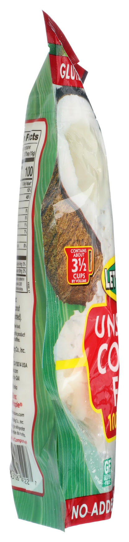 Let's Do Organic Unsweetened Coconut Flakes, 7 oz