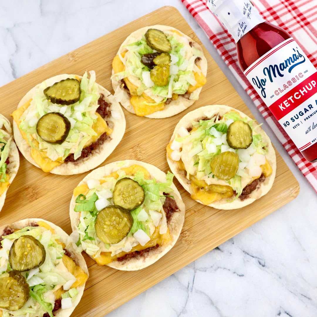 Yo Mama's Foods Keto Classic Ketchup – Pack of (2) - Zero Calorie, No Sugar Added, Low Carb, Vegan, Gluten Free, Paleo Friendly, and Made with Whole Non-GMO Tomatoes!