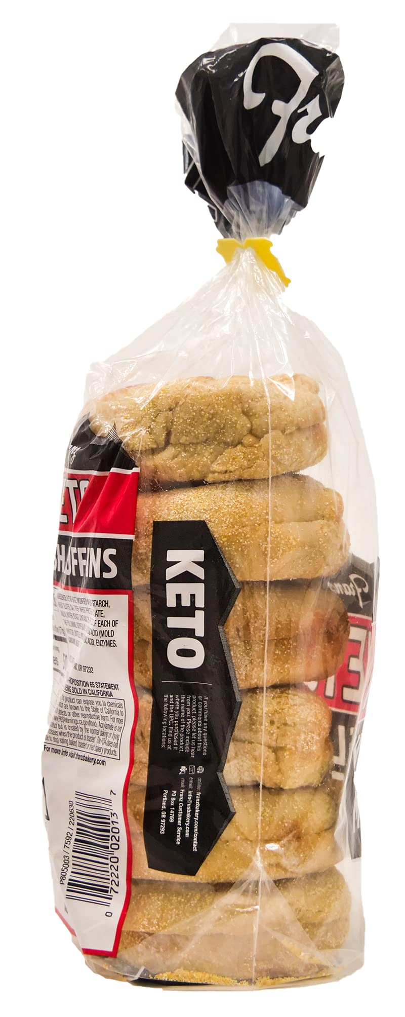 Franz Keto English Muffins - Low Net Carbs, Same Great Taste 2 Pack (2 x 12oz) with Keto Lifestyle Guide