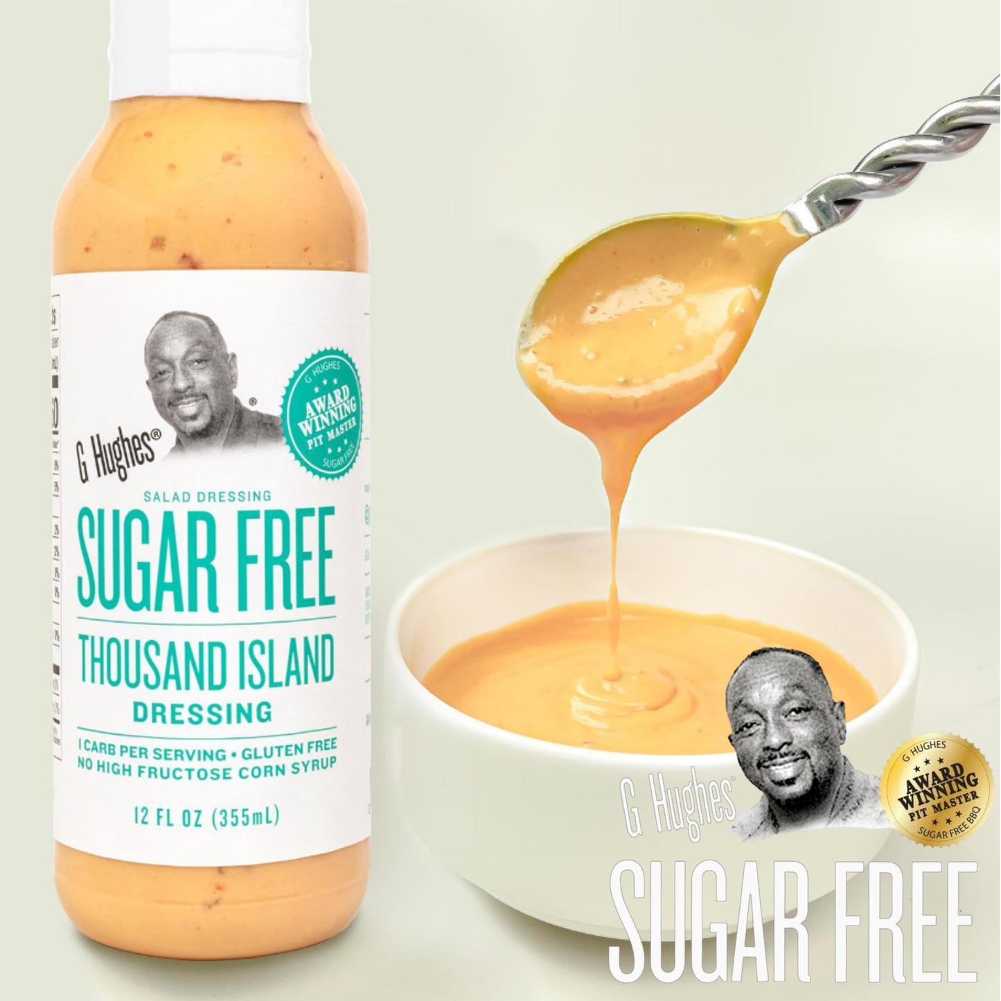 G Hughes Sugar Free Thousand Island Dressing - Thousand Island Salad Dressings, Low Carb Thousand Island, Gluten Free Salad Dressings - 12 Oz. (3-Pack)