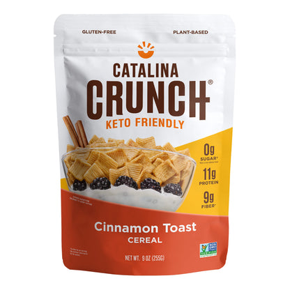 Catalina Crunch Cinnamon Toast Cereal | Low Carb, Sugar Free, Gluten Free | Vegan, Plant Based Protein | Breakfast Protein Cereals | Keto Friendly Food
