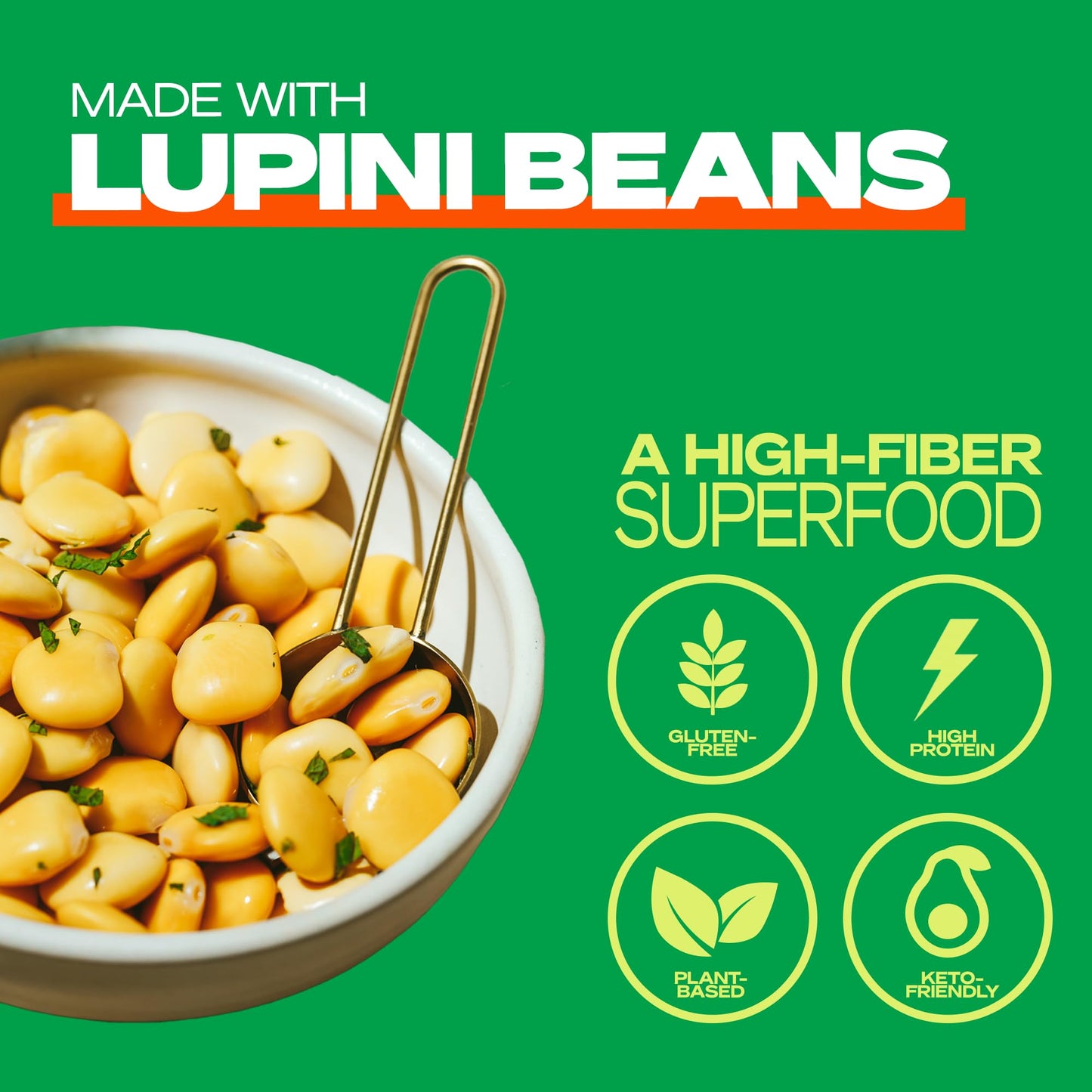 Kaizen Low Carb Keto Pasta Fusilli - High Protein (20g), Gluten-Free, Keto-Friendly (6g Net), Plant-Based Lupini Noodles made w/High Fiber Lupin Flour - 8 ounces (Pack of 3)