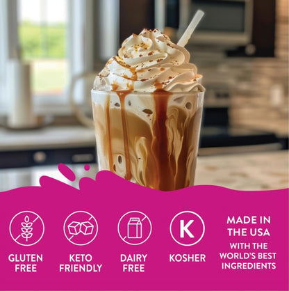 Salted Caramel Coffee Syrup Sauce Sugar Free Keto Zero Calories (Pack of 2)