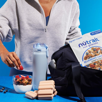 NuTrail Nut Granola Cereal, Blueberry Cinnamon, No Sugar Added, Keto, Low Carb, Gluten Free, Grain Free, Healthy Breakfast 8 oz. 1 Count