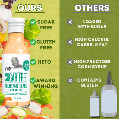 G Hughes Sugar Free Thousand Island Dressing - Thousand Island Salad Dressings, Low Carb Thousand Island, Gluten Free Salad Dressings - 12 Oz. (3-Pack)