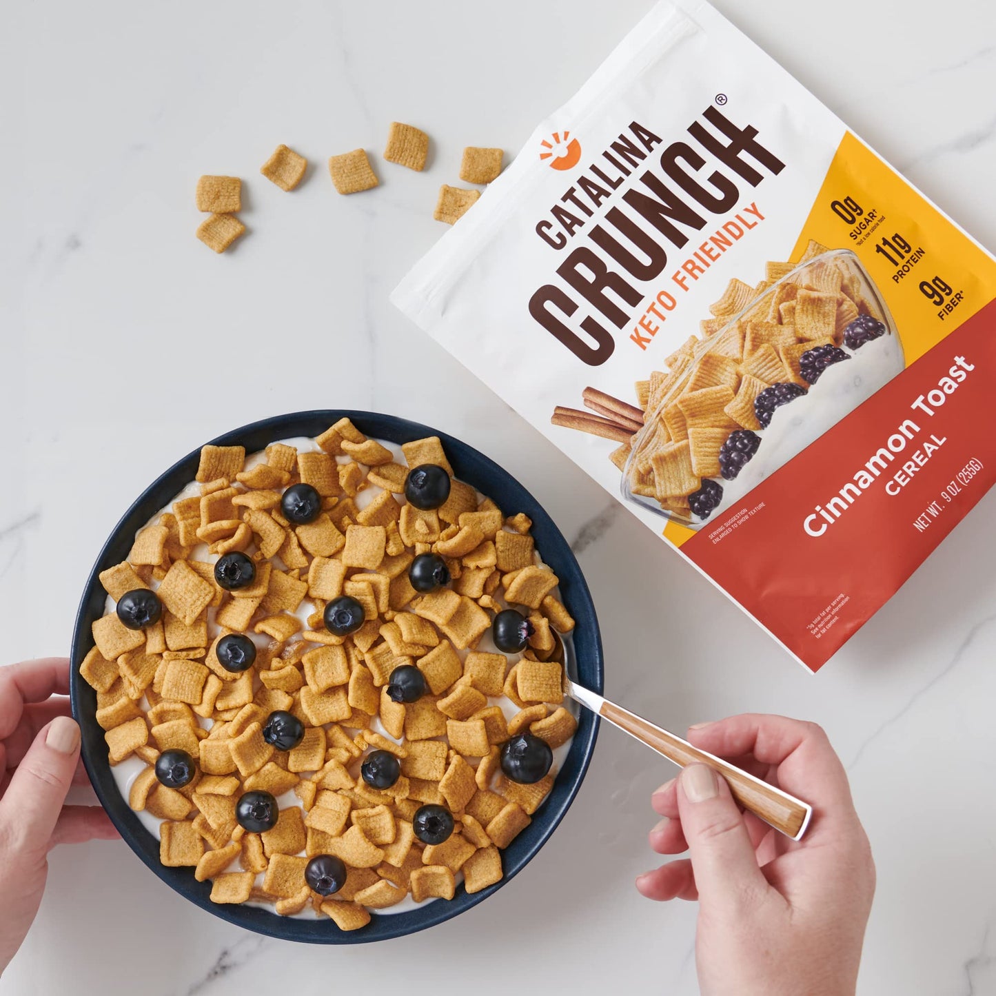 Catalina Crunch Cinnamon Toast Cereal | Low Carb, Sugar Free, Gluten Free | Vegan, Plant Based Protein | Breakfast Protein Cereals | Keto Friendly Food