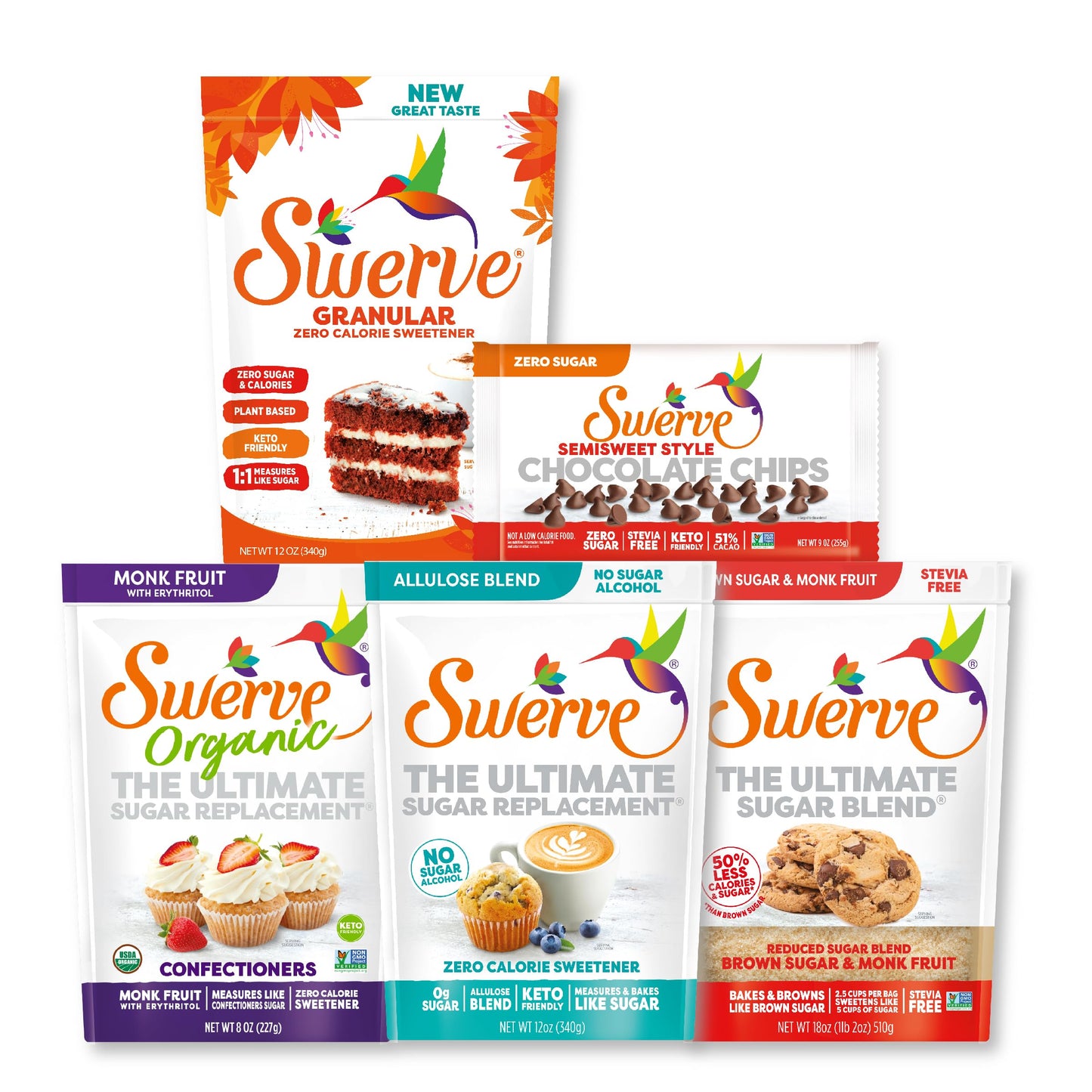 Swerve Ultimate Sugar Replacement Sweetener, Granular Sugar Substitute, Zero Calorie, Keto Friendly, Zero Sugar, Non-Glycemic, Gluten Free, 3 lbs Bag(Packaging May Vary)