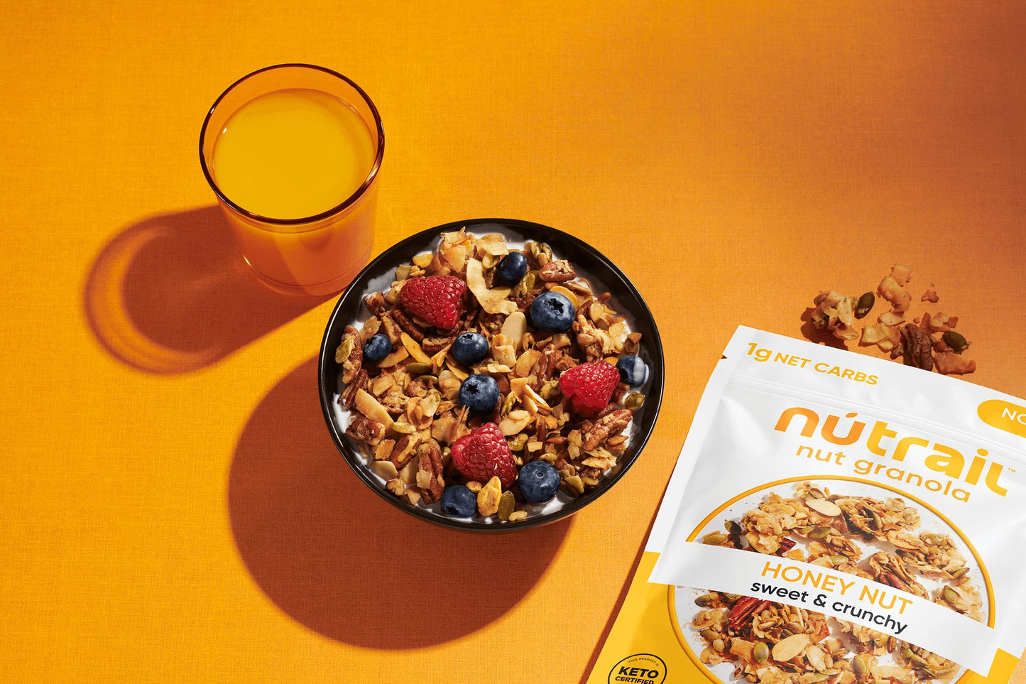 NuTrail Nut Granola Cereal, Variety Pack, No Sugar Added, Keto, Low Carb, Gluten Free, Grain Free, Healthy Breakfast 8 oz. 3 Count