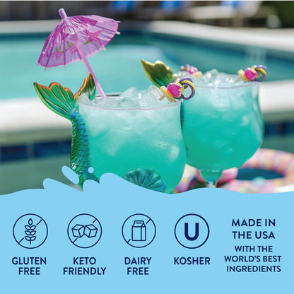 Jordan's Skinny Mixes Sugar Free Syrup, Mermaid Flavor, Fruit Flavored Water Enhancer, Drink Mix for Ice Tea, Lemonade & More, Zero Calorie Flavoring, Keto Friendly, 25.4 Fl Oz, 1 Pack